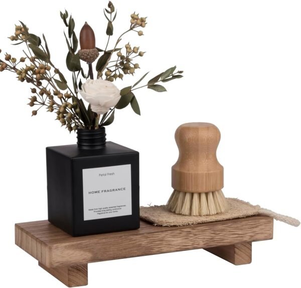 Farmhouse Small Wood Tray Pedestal Stand - Image 2